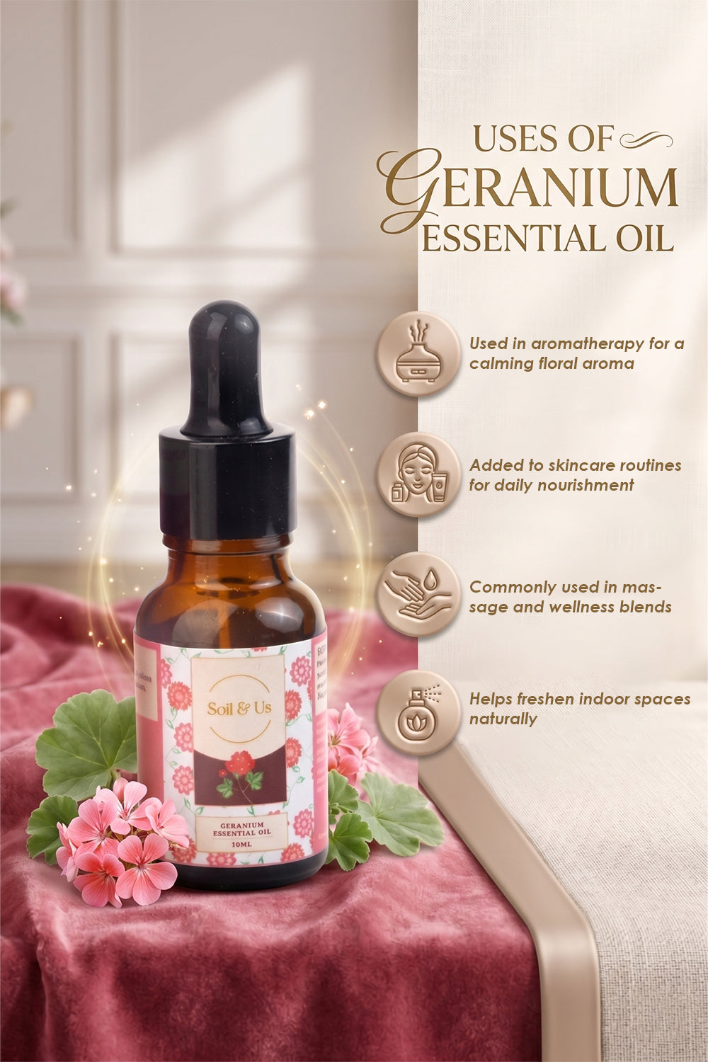 THE GERANIUM ESSENTIAL OIL