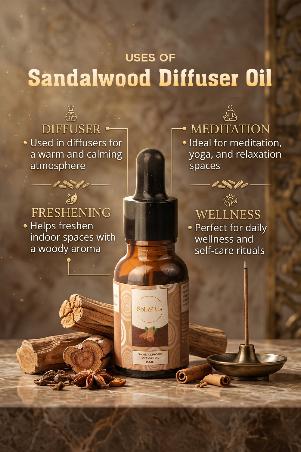 SANDALWOOD ROSEMARY DIFFUSER OIL