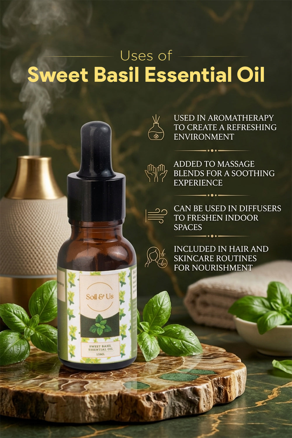 THE SWEET BASIL ESSENTIAL OIL